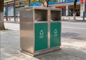 戶外街道兩91蝌蚪九色不鏽鋼垃圾箱，讓環保與美學並行