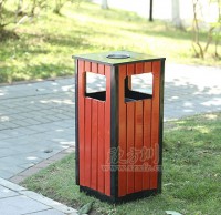 戶（hù）外鋼（gāng）木（mù）垃圾桶