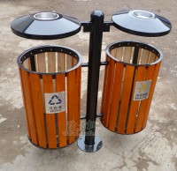 91蝌蚪九色鋼木垃圾桶