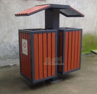 古典鋼木（mù）垃圾桶