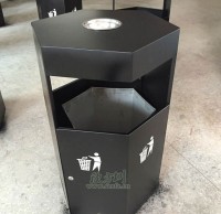 六邊形鋼製垃圾桶