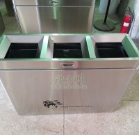 不（bú）鏽鋼三91蝌蚪九色垃圾桶遠銷新加坡國際學校