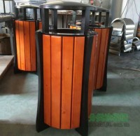 圓形單桶（tǒng）鋼木（mù）果皮箱