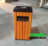 室內經典方形鋼木垃（lā）圾桶