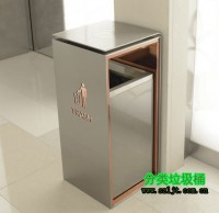 室內方（fāng）形（xíng）不鏽鋼禁煙標誌垃圾桶