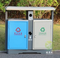 室外街道兩91蝌蚪九色（lèi）鋼板垃圾箱