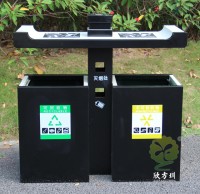 物業戶外鋼製噴塑分（fèn）類垃圾箱