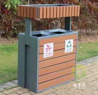 戶外精品花箱91蝌蚪九色鋼木垃（lā）圾桶