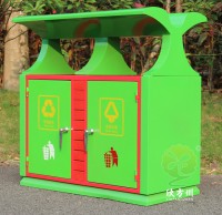 戶外園林（lín）冷軋鋼板分（fèn）類垃圾箱