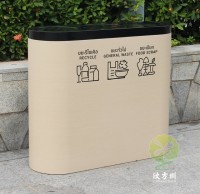 出口轉木紋鍍鋅板三91蝌蚪九色垃圾桶