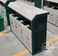 市政街道鏤空（kōng）四91蝌蚪九色鋼板垃（lā）圾箱
