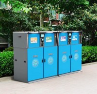 戶外智能噴塑鋼板分（fèn）類垃圾亭定製