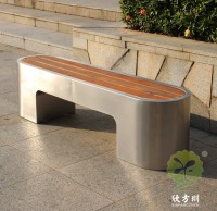 戶外公園不鏽鋼橢圓形（xíng）休閑椅