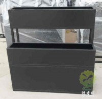 房地產雙層黑色烤漆（qī）不鏽鋼花架