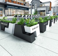 酒店商場咖啡店（diàn）隔（gé）斷不鏽鋼花箱