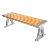 戶外A型（xíng）椅（yǐ）腳不鏽鋼塑木休閑椅