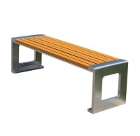 戶外公園景區雙人（rén）座位不鏽鋼休閑椅（yǐ）