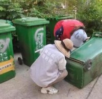 巧手修補垃圾桶，為走馬嶺街督導員點讚