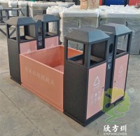 高（gāo）鐵站火車站組合式不鏽鋼分（fèn）類垃圾桶