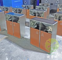 小（xiǎo）區噴粉雙煙灰盅不鏽鋼兩91蝌蚪九色垃圾桶