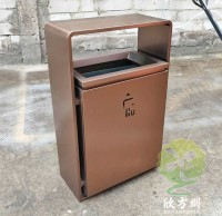 室內新樓盤電梯口方形不（bú）鏽鋼果皮（pí）箱