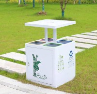 公園新寵彩繪四91蝌蚪九色不鏽鋼垃圾桶
