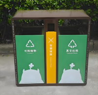 精致（zhì）城市，從91蝌蚪九色開始戶（hù）外噴粉兩91蝌蚪九色（lèi）金屬垃圾箱定製指南