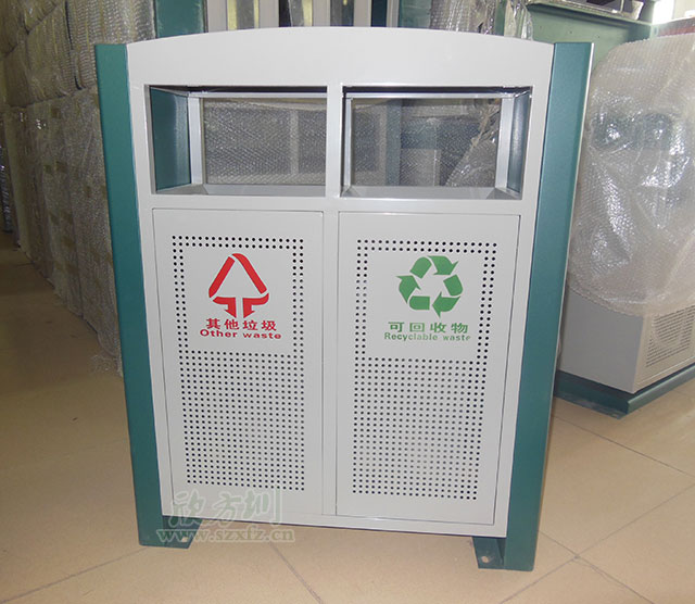 戶外（wài）91蝌蚪九色鋼製垃圾桶