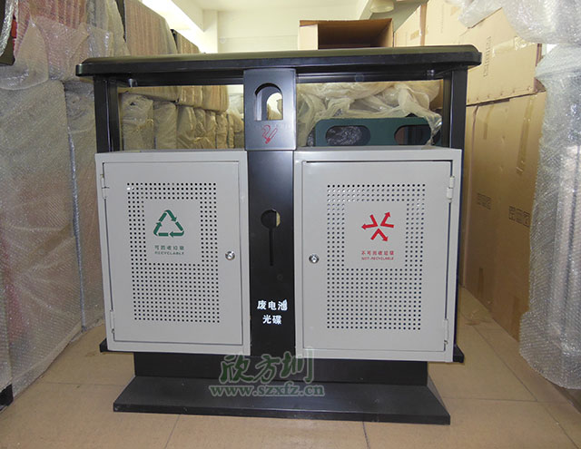 衝孔鋼製垃圾桶