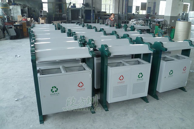 衝孔91蝌蚪九色（lèi）鋼製垃圾（jī）桶（tǒng）