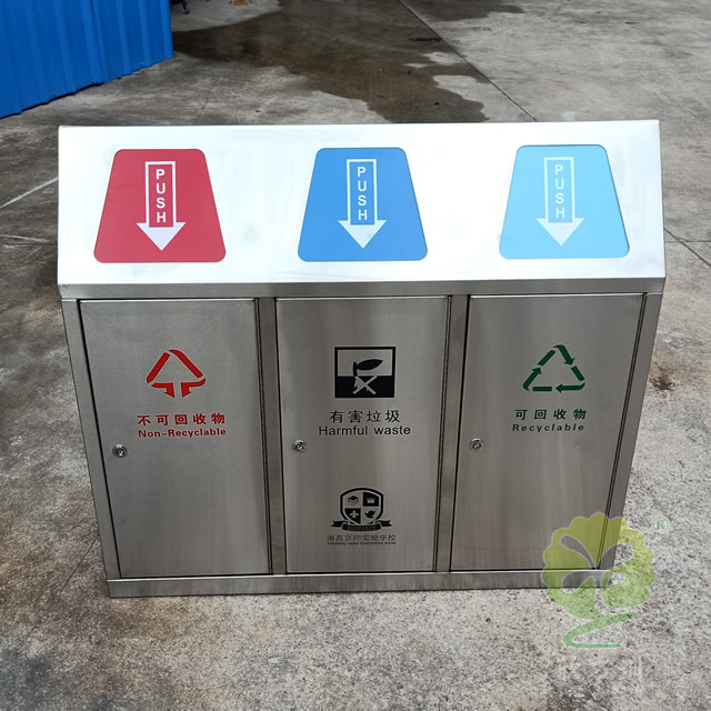 三（sān）91蝌蚪九色不鏽鋼（gāng）91蝌蚪九色垃圾（jī）桶